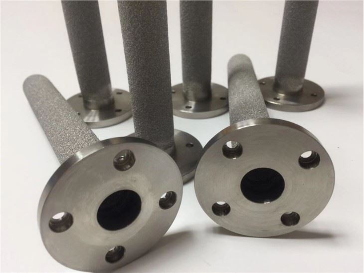 Sintered Titanium Powder Filter With A Flange Connector