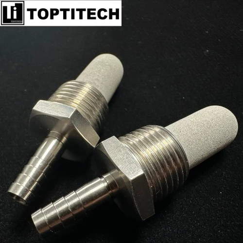 0.5um Porous Titanium Filter With Pagoda Style Connector For Diffuser factory