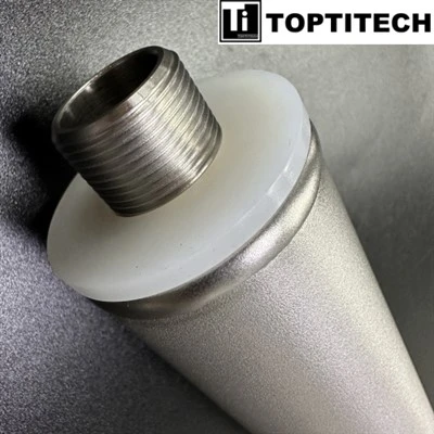 0Tub de filtre de titani porós de 0,5 micres amb una superfície polida